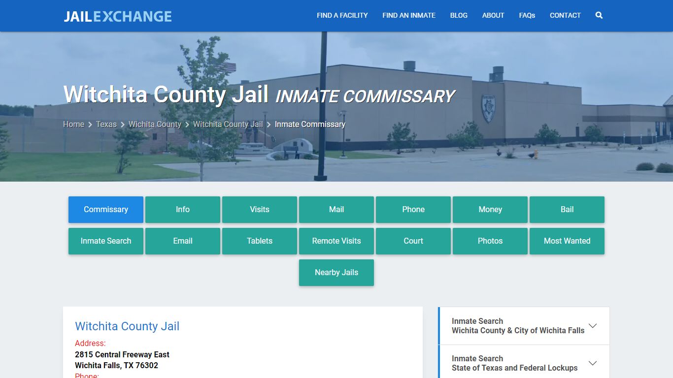 Inmate Commissary, Care Packs - Witchita County Jail, TX