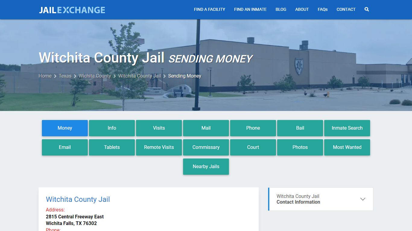 Send Money to Inmate - Witchita County Jail, TX - Jail Exchange